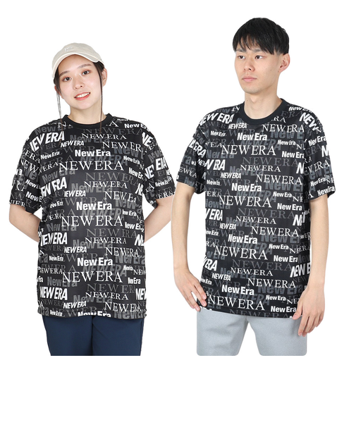 ニューエラ（NEW ERA）半袖 テックTシャツ Text All Over 14121964