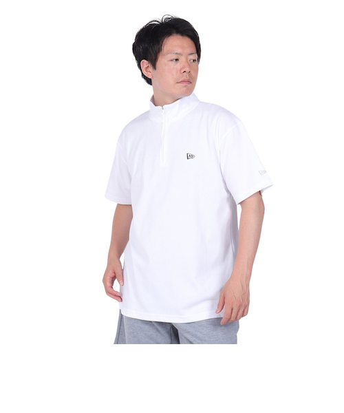 NEW ERA A's ハーフジップウェア XL ニューエラ（NEW ERA）半袖 ハーフジップ パフォーマンス ミッドネック