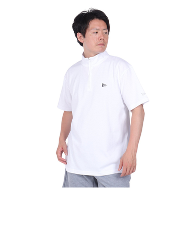 ニューエラ（NEW ERA）半袖 ハーフジップ パフォーマンス ミッドネックTシャツ Rear Vertical Logo 14121969