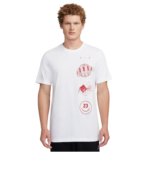 Tシャツ バスケットボールウェア ブランド ロゴ STACK 半袖 ホワイト FN6028-100