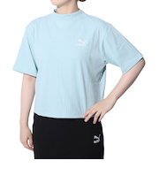 プーマ（PUMA）CLASSICS リブ リラックス モックネック半袖シャツ 626071 22 TQS