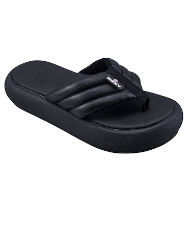 ロキシー（ROXY）サンダル RAD WEEKEND ブラック 24SPRSD241204BLK 鼻緒 厚底 クッション性 タウン レジャー プール シンプル