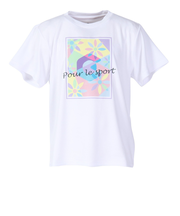 ジュニア ドライプラス プリント メッシュTシャツ CT4S0064-TR865-GRES WHT