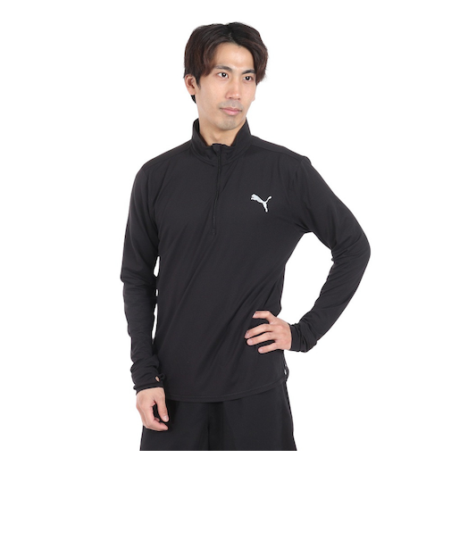 プーマ（PUMA）RUN FAVORITE 1/4 ジップシャツ 524508 01 BLK