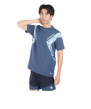 アンブロ（UMBRO）サッカーウェア THE THIRD メッシュ半袖プラシャツ UUUXJA52 DKDM