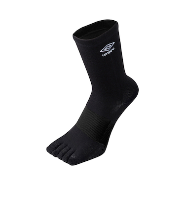 アンブロ（UMBRO）サッカー ソックス 靴下 五本指ミドルソックス UAS8422 BLK 24 22-24cm