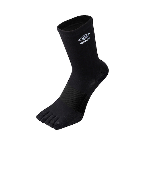 アンブロ（UMBRO）サッカー ソックス 靴下 五本指ミドルソックス UAS8422 BLK 27 25-27cm