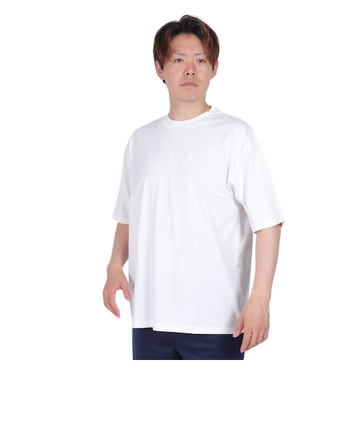 フィラ（FILA）テニスウェア リラックス半袖Tシャツ FM6713-02 冷感 速乾