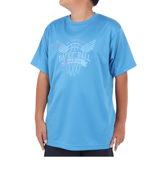 エックスティーエス（XTS）バスケットボールウェア ジュニア ドライプラス 半袖Tシャツ 751TS4ES0016BLU