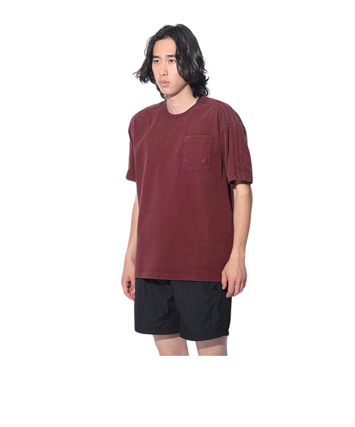 アディダス（adidas）スリーストライプス WASH Tシャツ 半袖 ポケT 胸ポケット KUE41-IT0908 ルーズフィット