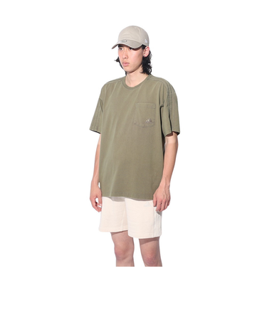 アディダス（adidas）スリーストライプス WASH Tシャツ 半袖 ポケT 胸ポケット KUE41-IT0909 ルーズフィット