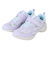 瞬足（syunsoku）ジュニアスポーツシューズ シュンソクビット ラベンダー LEJ7960 LV ベルクロ ベルト付き スニーカー ミモザ柄 足長美脚効果