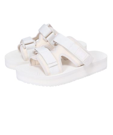 サンダル チルアウト GE アイボリー SK-285 Linen ストラップサンダル 面ファスナー タウン 日常履き レジャー