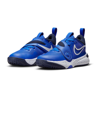 ナイキ（NIKE）ジュニア バスケ シューズ バッシュ チーム ハッスル D 11 快適 キッズ ブルー DV8994-400