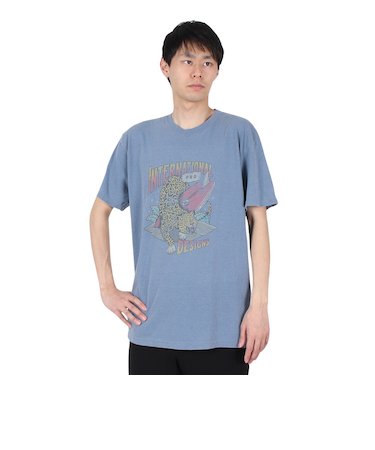 レオパード ショートスリーブ Tシャツ IPDSSLP-717-D.BLU