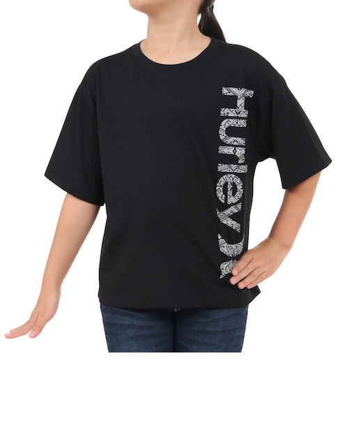 ハーレー（HURLEY）ボーイズ トライバル ロゴ 半袖Tシャツ BUT2431011-BLK