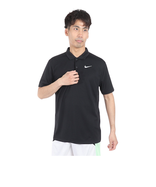 ナイキ（NIKE）ポロシャツ 半袖 速乾 ブラック 黒 ナイキコート