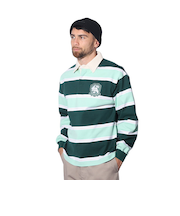 エクストララージ（XLARGE）EMBLEM STRIPED RUGBY シャツ 101241013001-GREEN