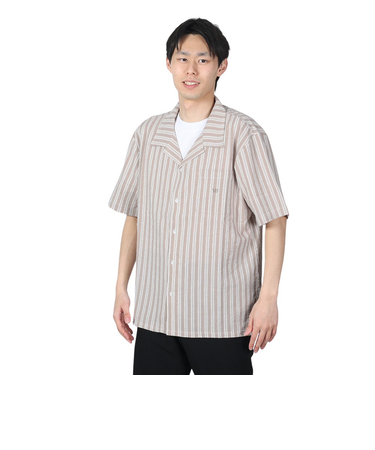 VV ストライプ 半袖シャツ RSH-24112-BEG