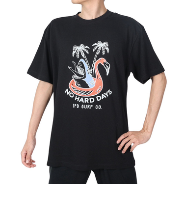 NO HARD DAYS 半袖Tシャツ IPDSSNB-711-BLK