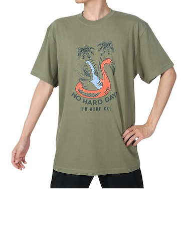 NO HARD DAYS 半袖Tシャツ IPDSSNB-711-OLV