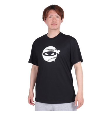 PITCHING NINJA（PITCHING NINJA ）野球ウェア ロゴ 半袖Tシャツ OT0124SS0001-BLK