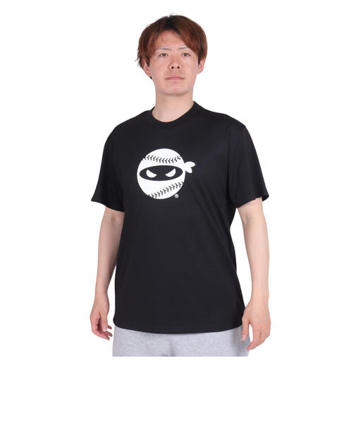 PITCHING NINJA（PITCHING NINJA ）野球ウェア ロゴ 半袖Tシャツ OT0124SS0001-BLK