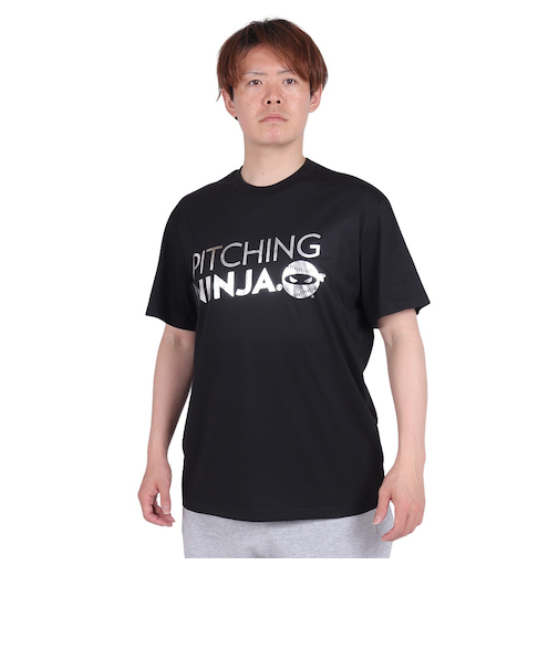 PITCHING NINJA（PITCHING NINJA ）野球ウェア WORD 半袖Tシャツ OT0124SS0003-BLK