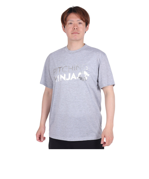 PITCHING NINJA（PITCHING NINJA ）野球ウェア WORD 半袖Tシャツ OT0124SS0003-H.GRY