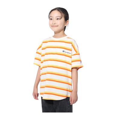 チャンピオン（CHAMPION）ジュニア ボーダーショートスリーブTシャツ CK-Z306 034