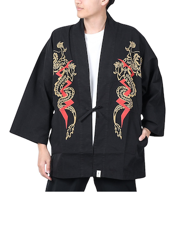 ドラゴンはんてんシャツ 792-4123003 BLACK