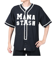 カレッジロゴ ベースボールシャツ 792-4123005 BLACK