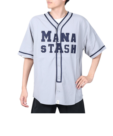 カレッジロゴ ベースボールシャツ 792-4123005 GREY