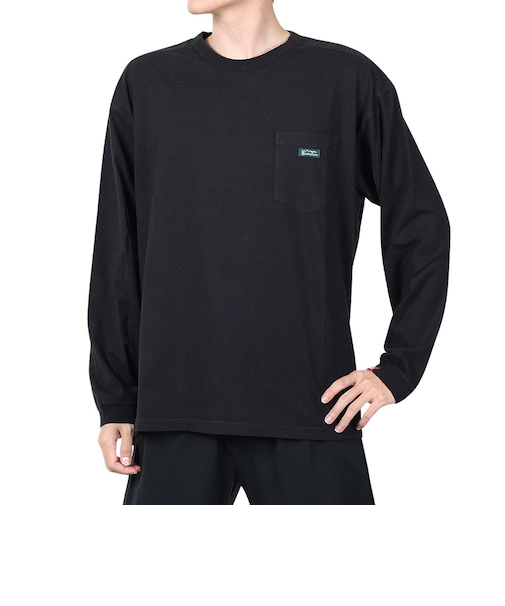 ベントロングスリーブTシャツ 792-4130003 BLACK