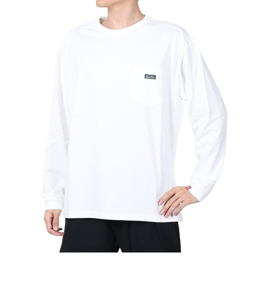 ベントロングスリーブTシャツ 792-4130003 WHITE