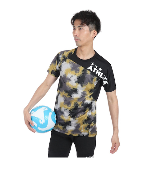 アスレタ（ATHLETA）サッカー フットサルウェア 柄プラクティスシャツ XE-450 BLK