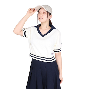ラッセル（RUSSELL）Vネックショート丈 半袖 RBL24S1008 IVR