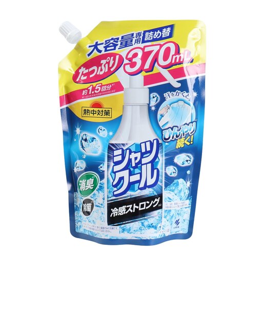 小林製薬（Kobayashi Pharmaceutical）熱中対策 シャツクール 冷感ストロング 大容量専用 詰め替えパウチ 370ml