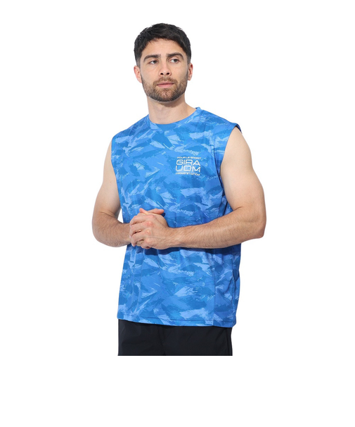 ドライプラスクール シャインブロック メッシュ ノースリーブ CT4S0018-TR863-GRSD BLU