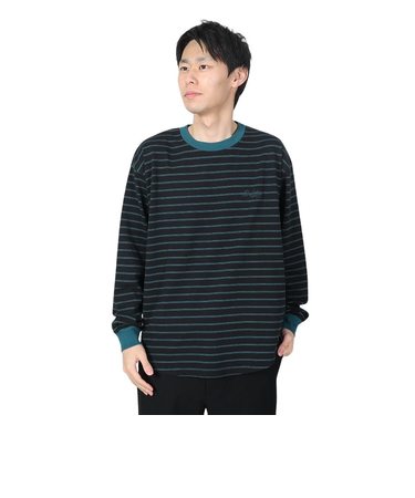 ボーダー長袖Tシャツ BU2345804 19 BLACK