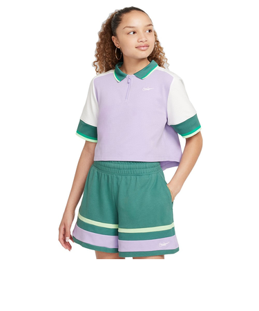 ナイキ（NIKE）ガールズ スポーツウエア ノベルティ CAPS クロップ トップ 半袖Tシャツ FV0188-515