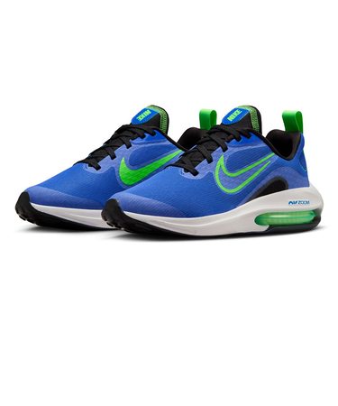 ナイキ（NIKE）ジュニアスポーツシューズ エアズームアルカディア2 ブルー グリーン DM8491-401 スニーカー 軽量 クッション性 耐久性 登校 運…