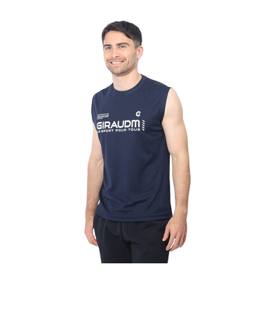 ドライプラスクール シャインブロック メッシュ ノースリーブ CT4S0031-TR863-GRES NVY