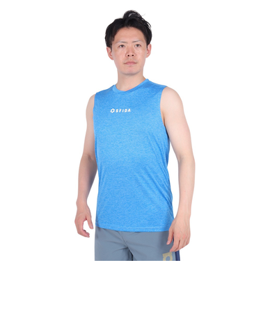 スフィーダ(SFIDA)COOLTECT SFIDA TR ノースリーブシャツヘザー SA-24X23 BLU