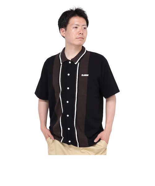 エクストララージ（XLARGE）EMBLEM STRIPED RUGBY シャツ 101241013001