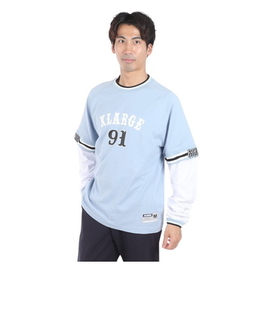 エクストララージ（XLARGE）91 LAYERD 長袖シャツ 101242011035-LtBLUE