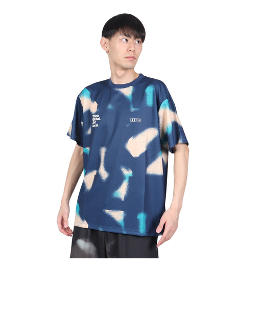 アクター（AKTR）バスケットボールウェア SCRIBBLE AKT ローカル ルーズフィット スポーツTシャツ 124-017005 NV 速乾