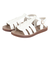 サンダル クッションソールフラットサンダル 6352WHITE