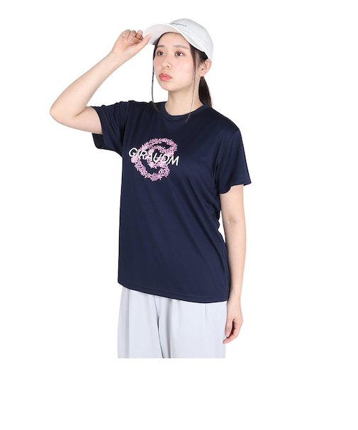 ドライプラス プリント メッシュ 半袖Tシャツ CT4S0096-TR864-GRCD NVY
