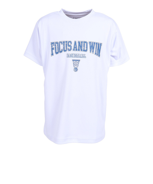 エックスティーエス（XTS）バスケットボールウェア ジュニア ドライプラス FOCUS AND WIN 半袖Tシャツ 751TS4ES0017WHT 速乾